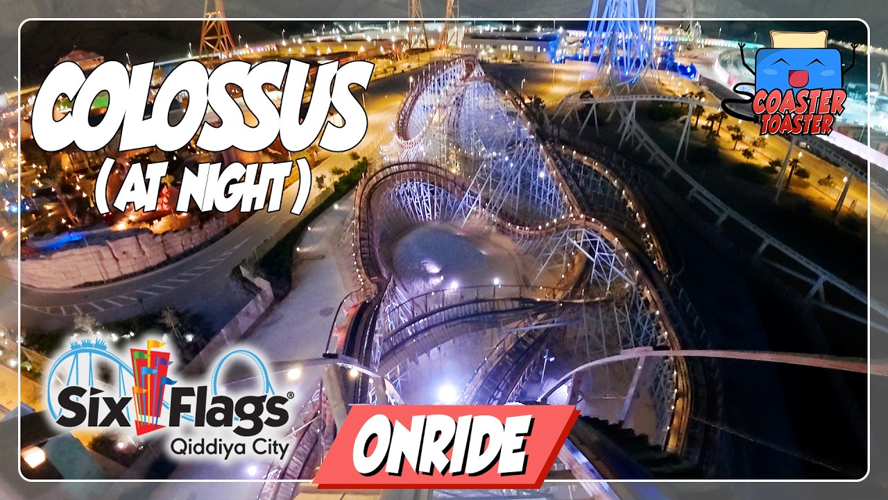Colossus POV (at night) Six Flags Qiddiya City - GCI Wooden Coaster