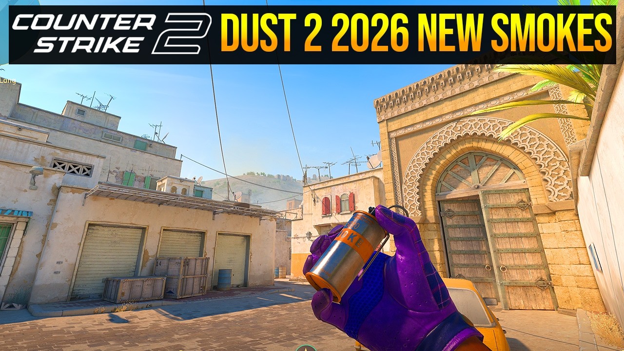 10 MUST KNOW Level 10 Smokes For Dust 2 (2026) - CS2 Mirage Smokes Guide & Tutorial (EASY)