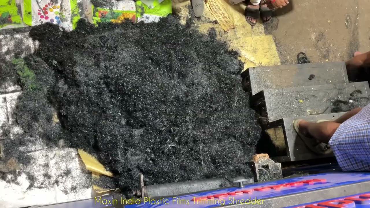 Plastic Film trimming shredder, PP Film shredder, Plastic Crusher, Dual shaft Plastic Trim shredder,