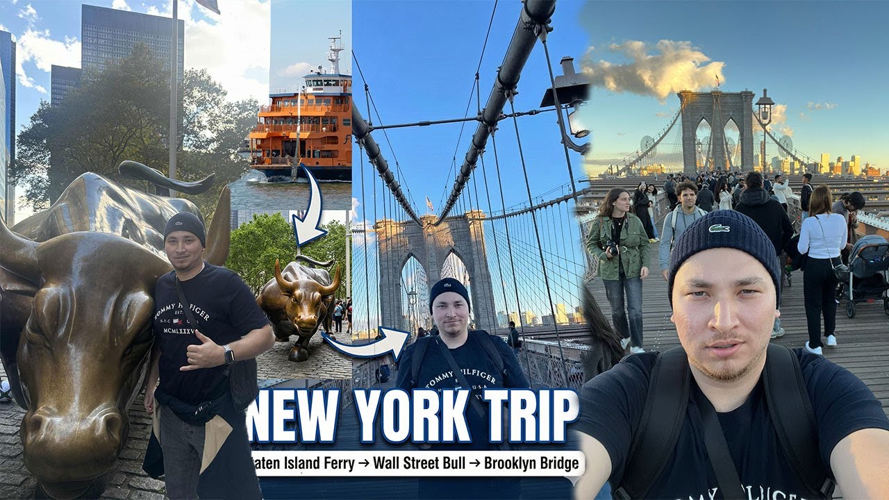 New York Trip: Staten Island Ferry → Wall Street Bull → Brooklyn Bridge | Vlog 5