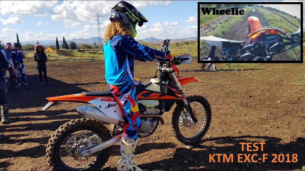 Test KTM 2018, EXC 450 F, EXC 350 F, EXC 250 F + Wheelie