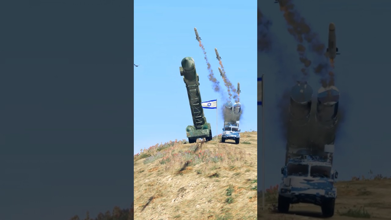 Warr Was Started! Israeli S-500 Missile Target By Irani F-15e Fighter Jet In GTA-V #shortsviral