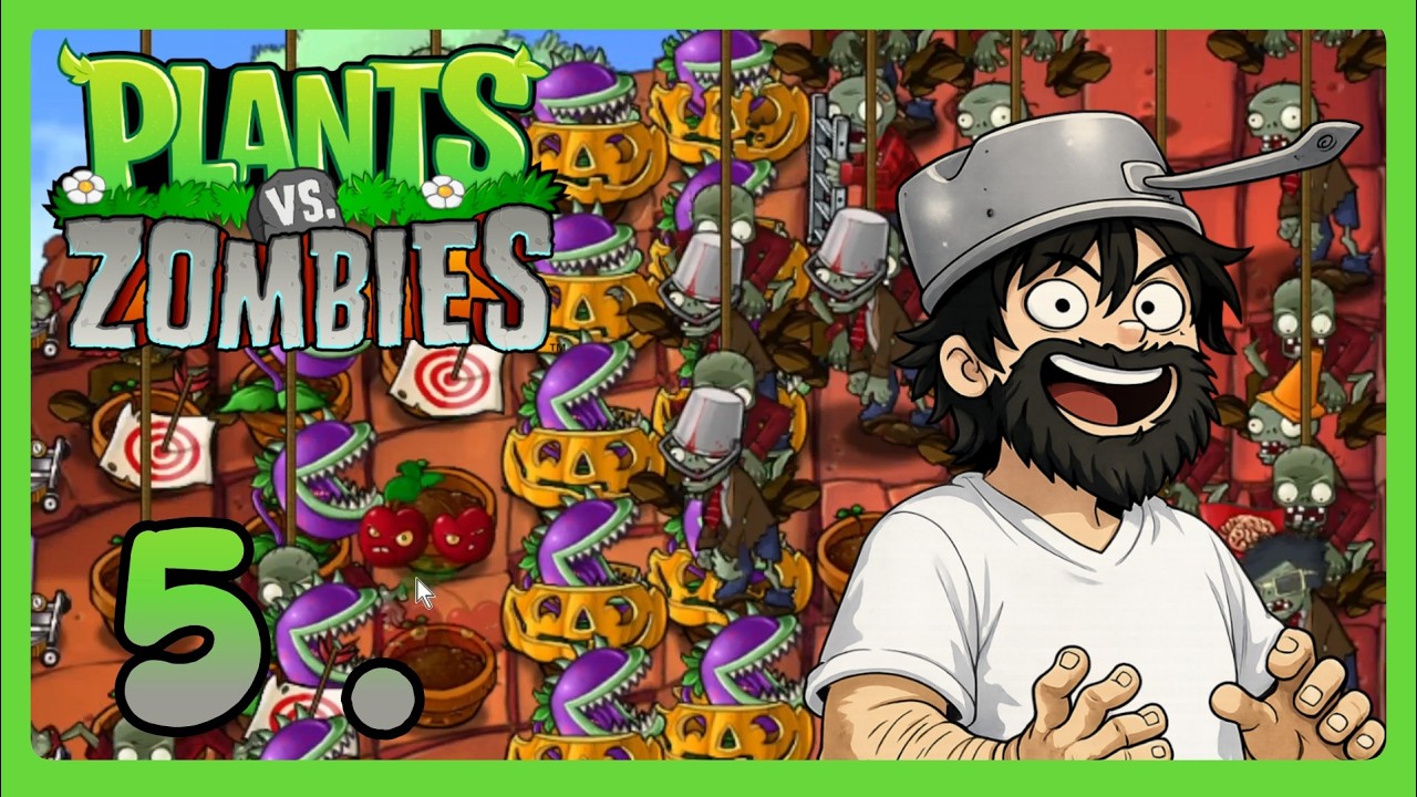 La INVASION de ZOMBIES COLGADOS es muy MOLESTA - NIVEL 5 | PLANTAS VS ZOMBIES | GAMEPLAY #5