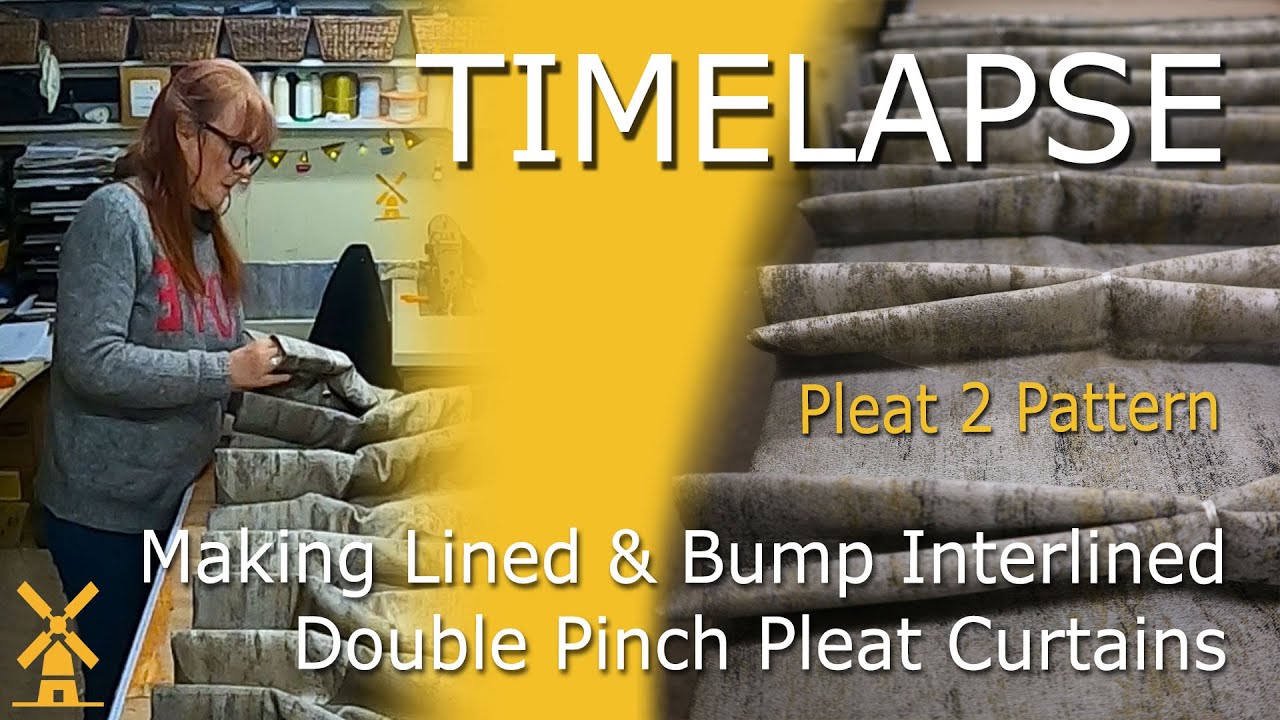 Making Double Pleat To Pattern Zoffany Moon Silk Interlined & Lined Curtains