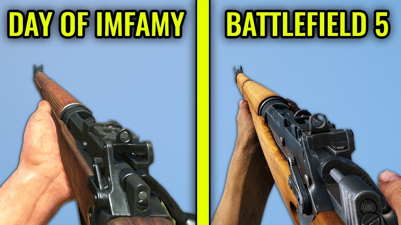 BATTLEFIELD 5 vs Day of Infamy - Weapons Comparison