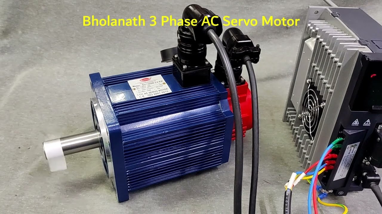 3 Phase AC Servo Motor | Absolute Encoder | Bholanath AC Servo Motor | 2.6KW | Hindi