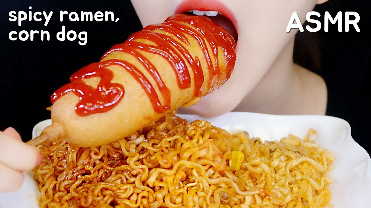 BULDAK SPAGHETTI ASMR CORN DOG ASMR SPICY NOODLES ASMR SAMYANG RAMEN ASMR NO TALKING