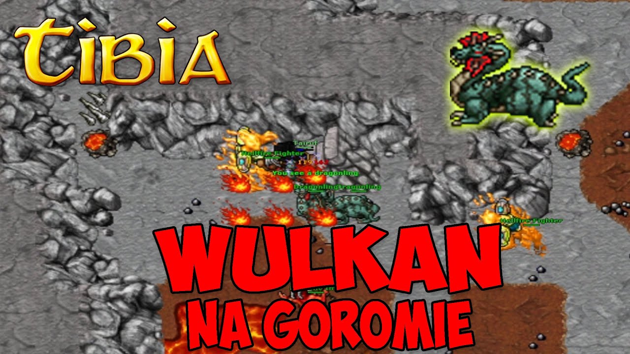 ERUPCJA WULKANU NA GOROMIE - TIBIA - Dragonling Mount - Mini World Changes - Fire from the Earth
