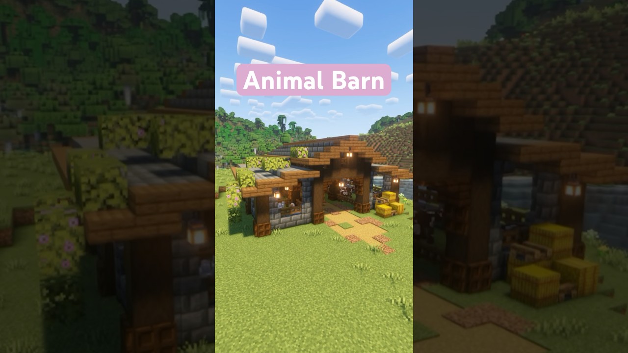 Minecraft Animal Barn Design!