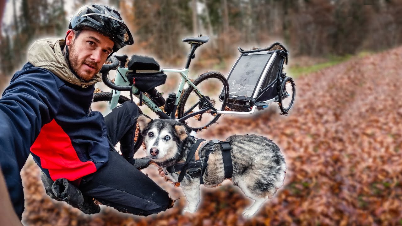 100km Gravel Tour mit Hund im Anhänger, Übernachtung im Lost Place geht schief