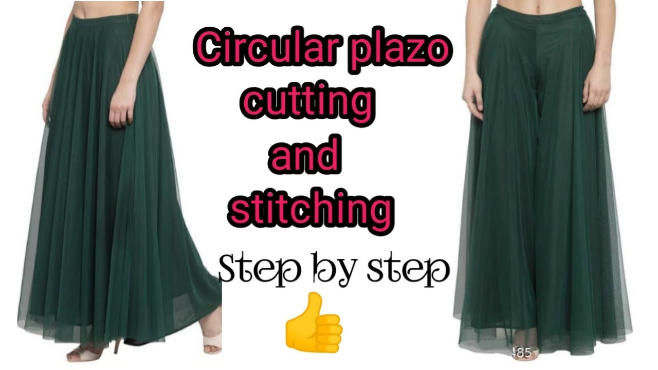 Circular plazo cutting and stitching with lining/astar /Diy umbrella plazo cutting and stitching...