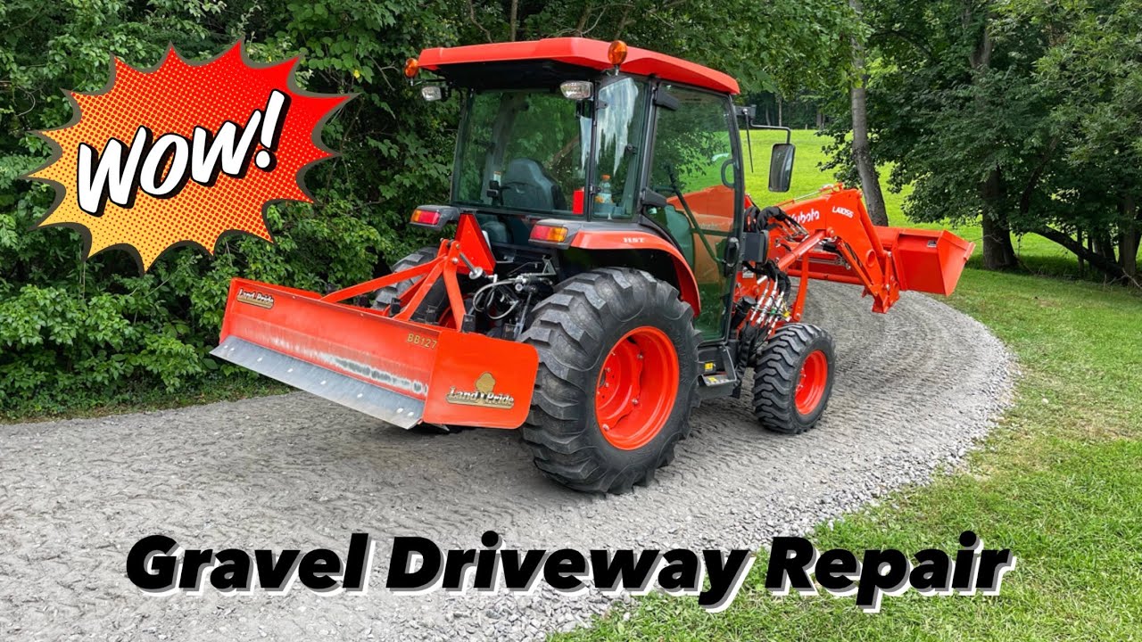 FIRST JOB w/ my Kubota Grand L4760! Repairing a Gravel Driveway!