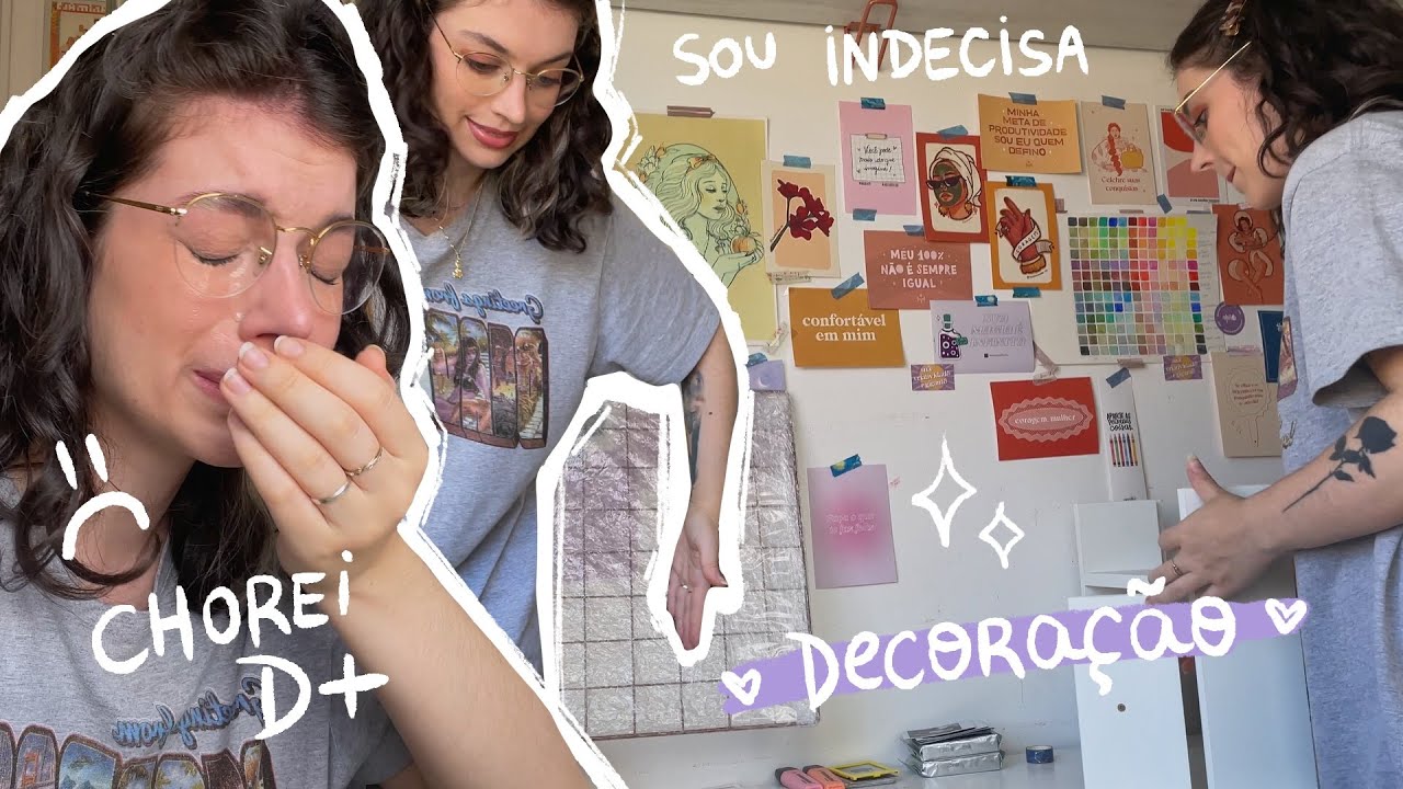decisões difíceis, decorando minha mesa e chorando com livros