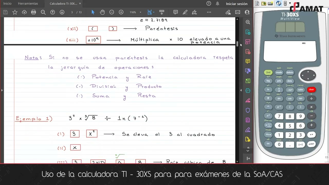Uso de la Calculadora TI - 30XS para exámenes de la SoA/CAS