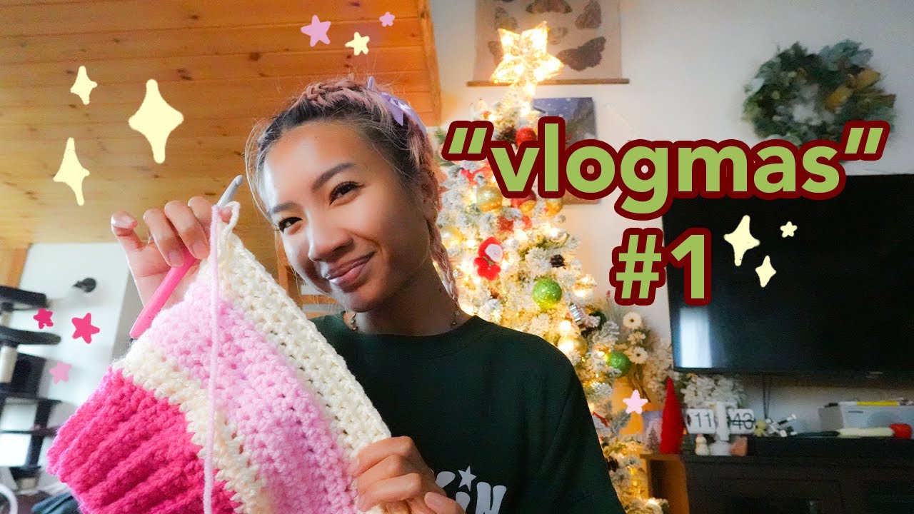 christmas cards, teaching people to crochet, & a whole lotta yapping🎄vlogmas #1