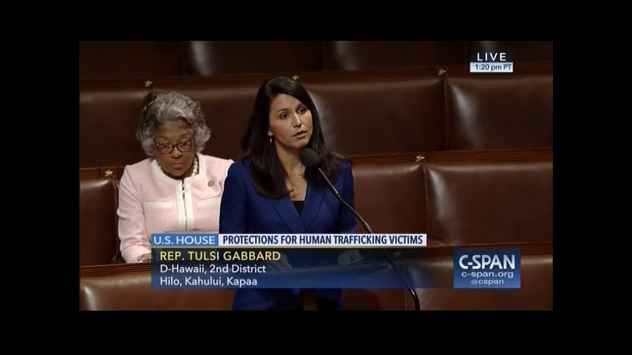 Human Trafficking - Tulsi Gabbard Delivers Speech
