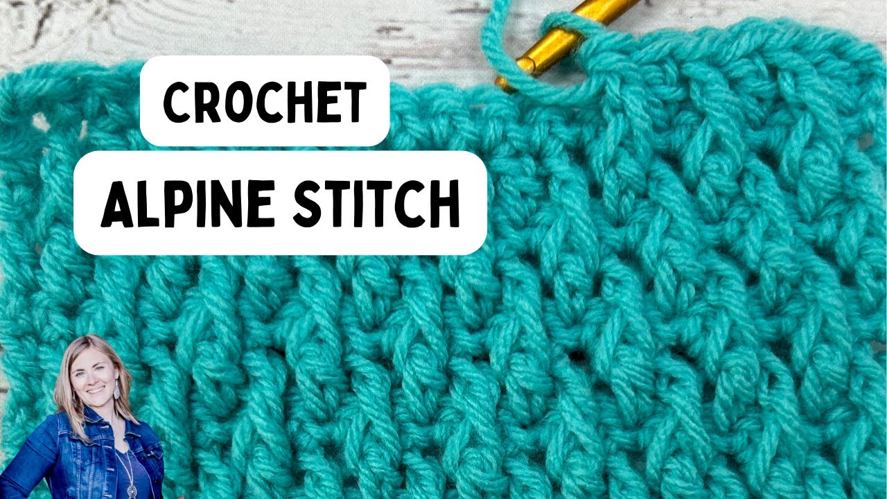 ALPINE STITCH IN CROCHET | Slow & Close Up Beginner Crochet Tutorial