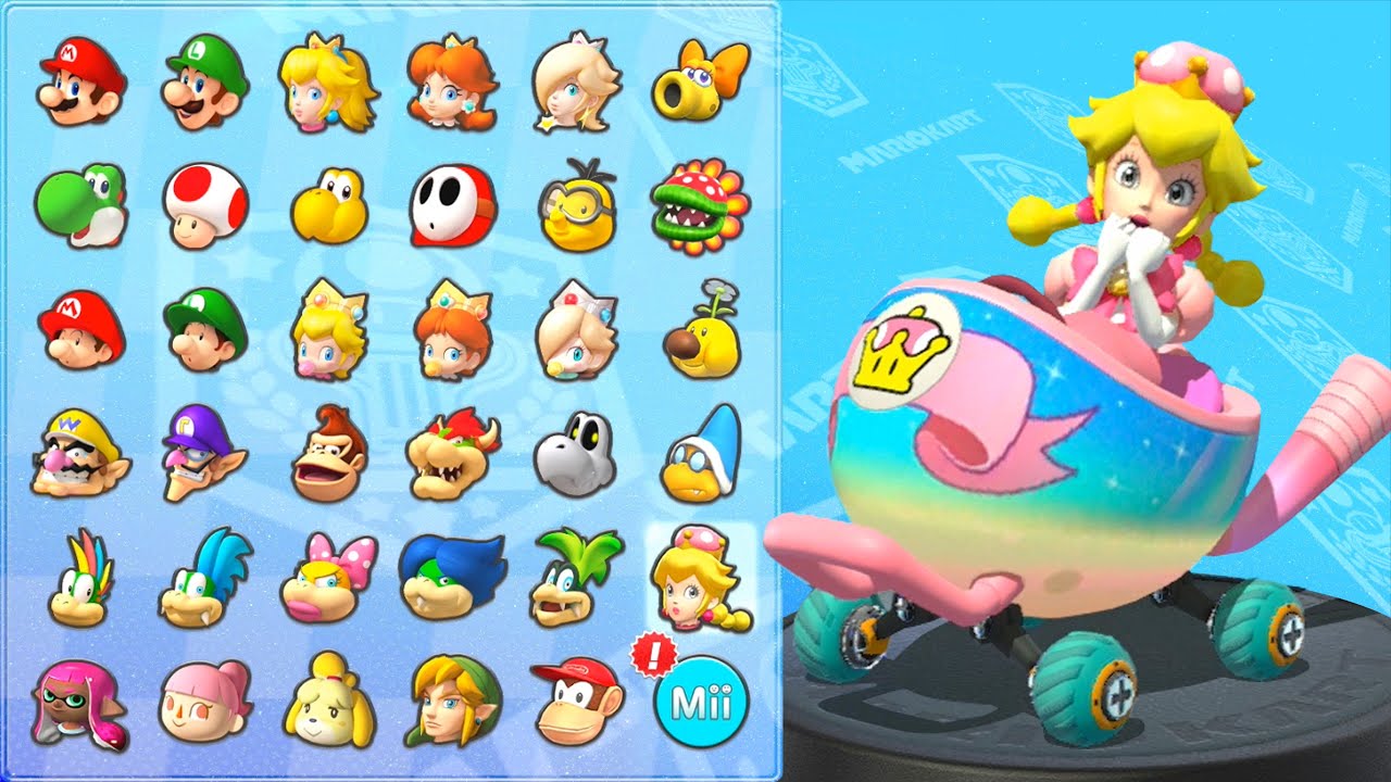 【マリオカート8デラックス】キノピーチ（ドリーミー エッグ）のまねきネコカップ(Nintendo Switch の最高のレーシング ゲーム)