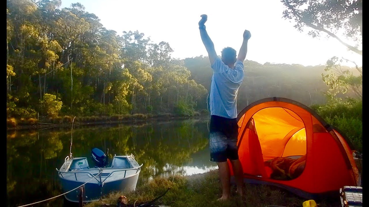 Fish On a Fire.... Overnight Boat Camping