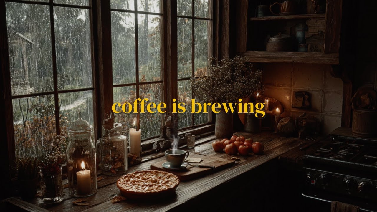 POV: It's a Rainy Morning in Cotswold | Rain and Thunder Ambience | Coffee is Brewing ☕️