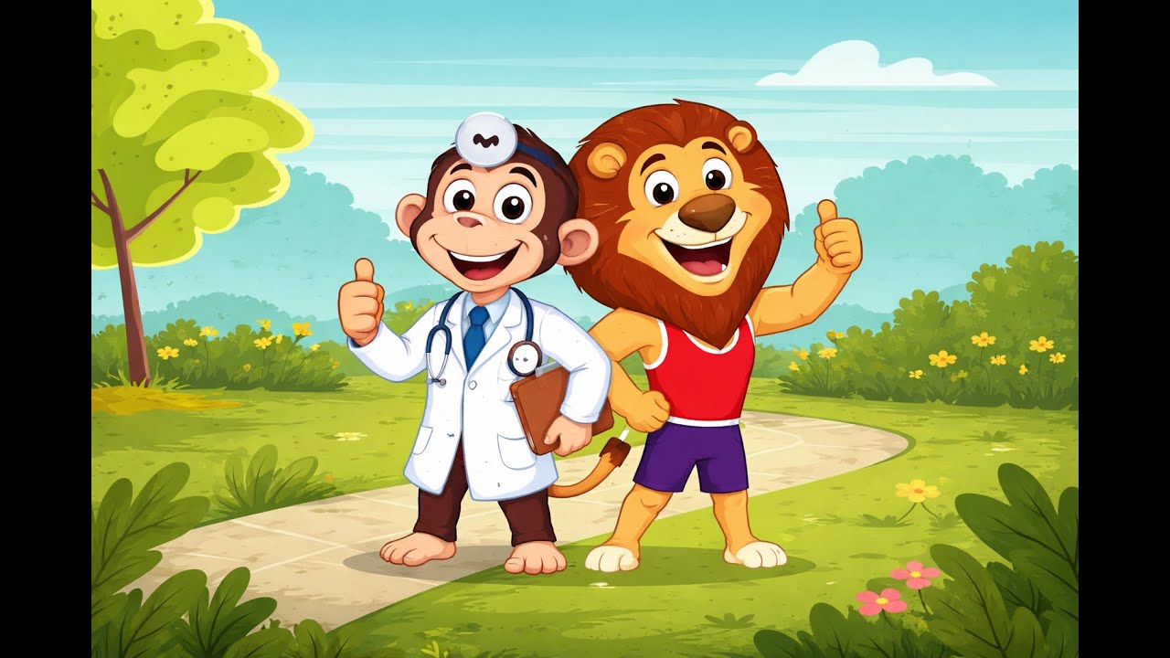 Doctor Monkey Cartoon | Animal Story for Kids | Fun & Learning