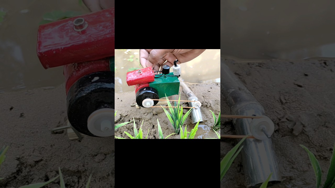 Super Powerful Axial Flow Pump with Mini Diesel Engine  #shorts
