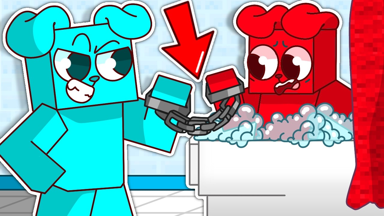 LUCZEK i PIMPEK w KAJDANKACH PRZEZ 24H w Minecraft!