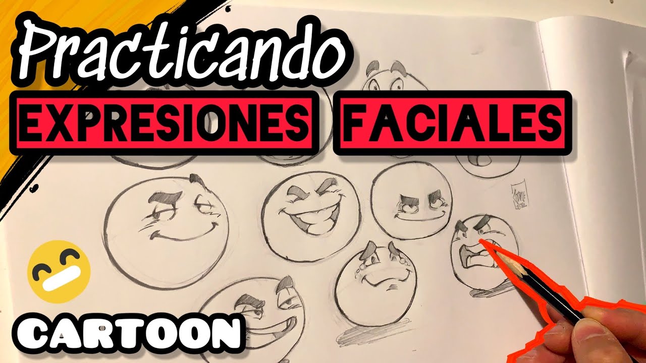expresiones faciales / prácticas de dibujo / emoji / tutorial de dibujo / cartoon / tradicional
