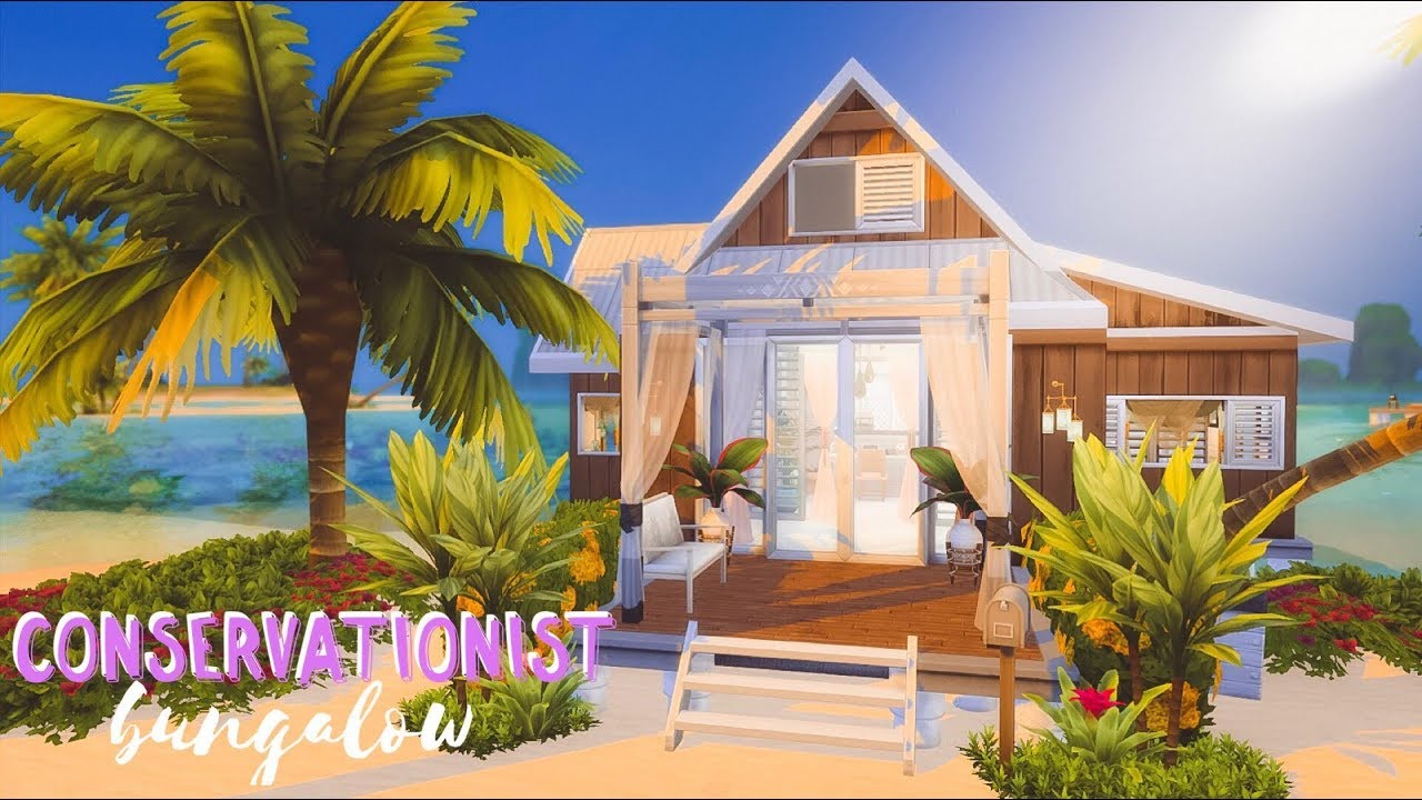 Conservationist Bungalow 🐚 // Sims 4 Island Living Speed Build