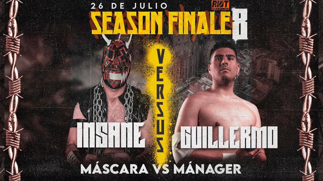 RIOT. SEASON FINALE 8 || GUILLERMO (con Don Andrés) vs INSANE (con Barracuda) || Manager vs Máscara