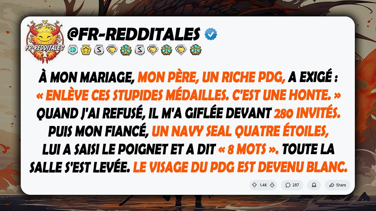 Mon père s'est moqué de moi devant 280 invités, jusqu'à ce que mon fiancé, un SEAL quatre étoiles...