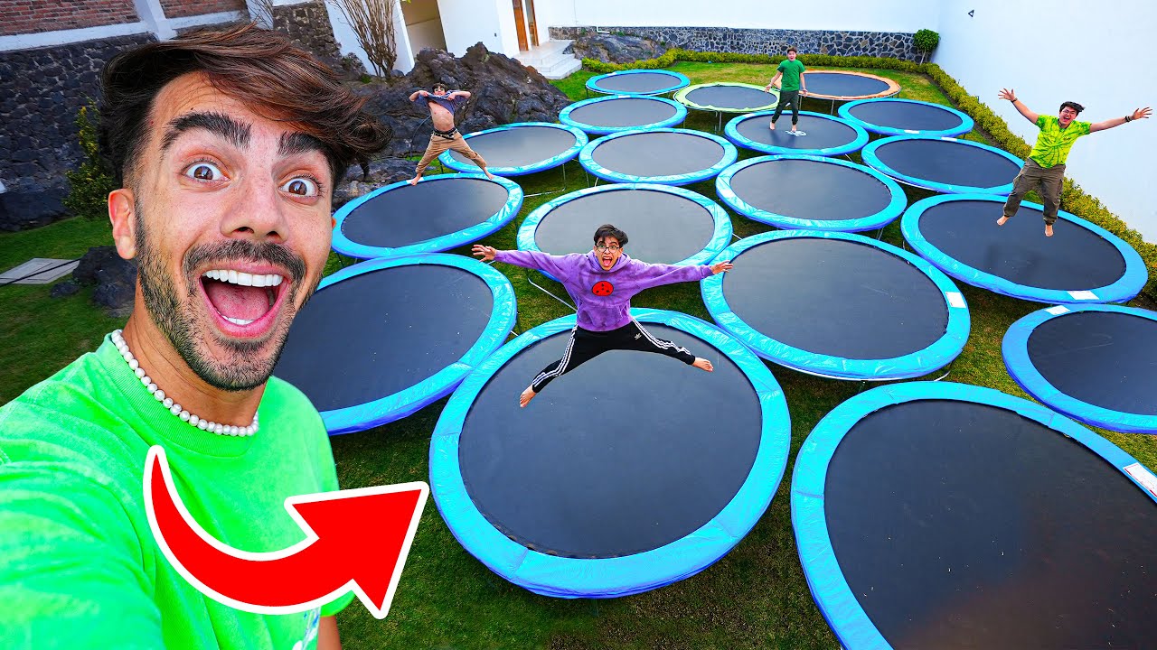 CONVERTI MI CASA EN UN PARQUE DE TRAMPOLINES!