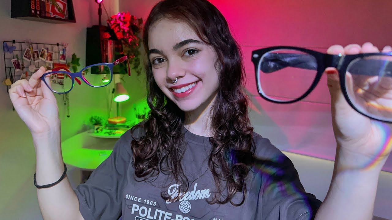 ASMR | Experimentando óculos em uma ótica