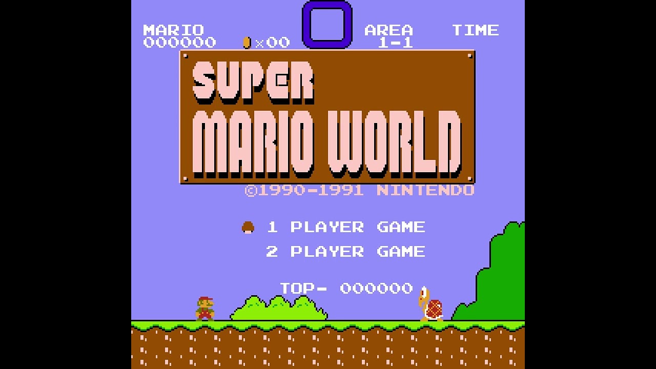 Super Mario World Overworld, but in the Super Mario Bros. Soundfont