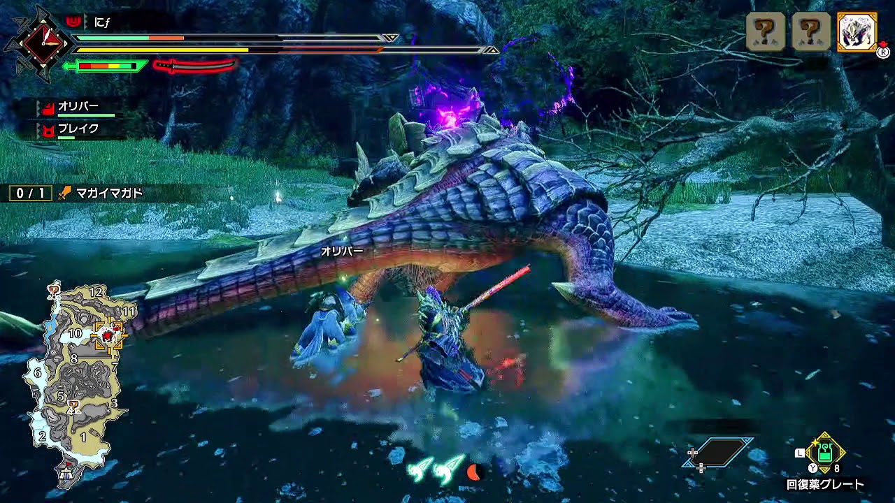 【MHRise】Demo版 マガイマガド 太刀ソロ 6'29 罠他操竜猟具生物なし
