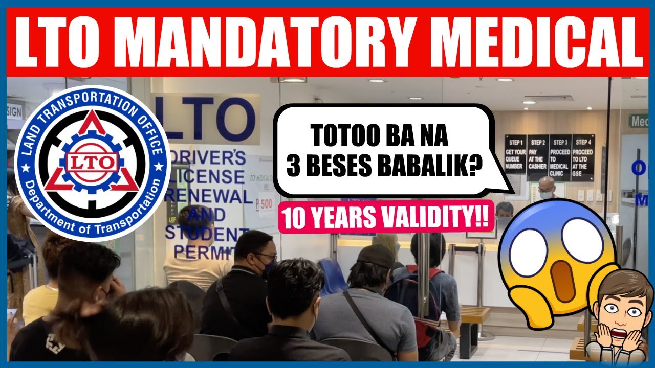 PAGLILINAW SA LTO MANDATORY MEDICAL | PME - PERIODIC MEDICAL EXAMINATION