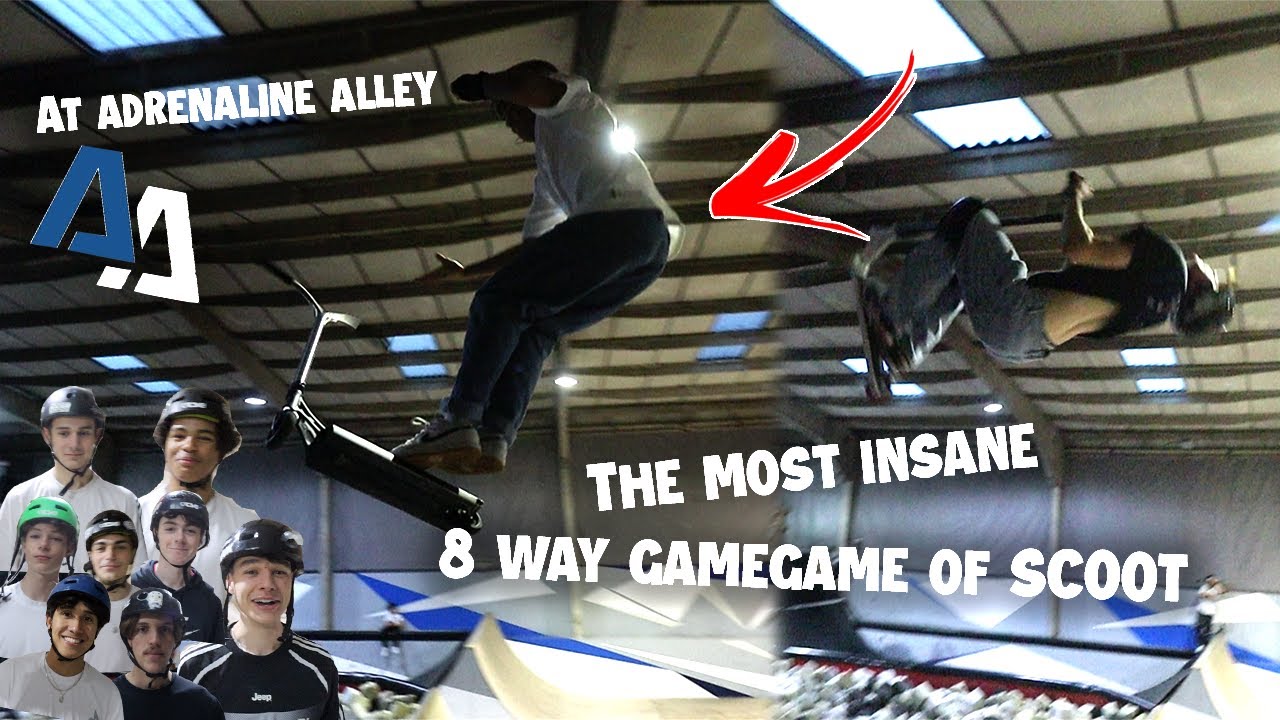 8 WAY GAME OF SCOOT ON WORLDS MOST FAMOUS RESI (ADRENALINE ALLEY)