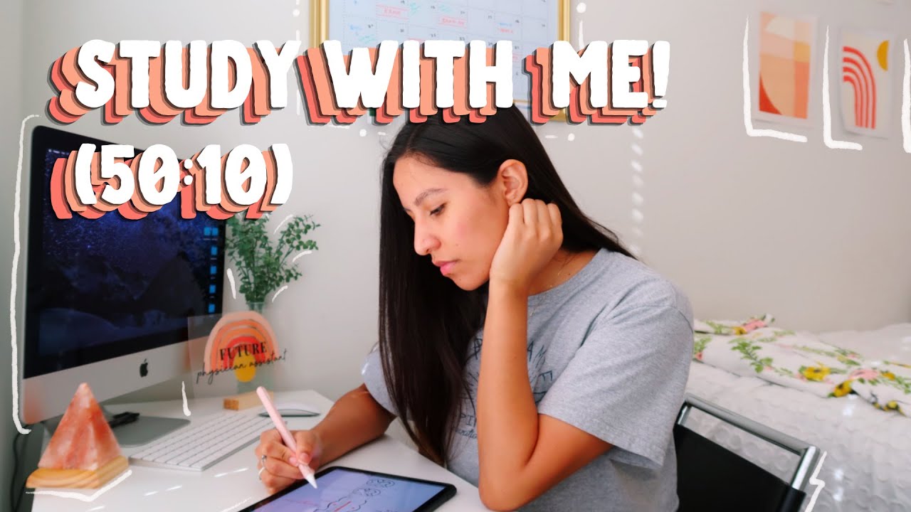STUDY WITH ME (Real Time): POMODORO STUDY SESSION (timer included) | PA School