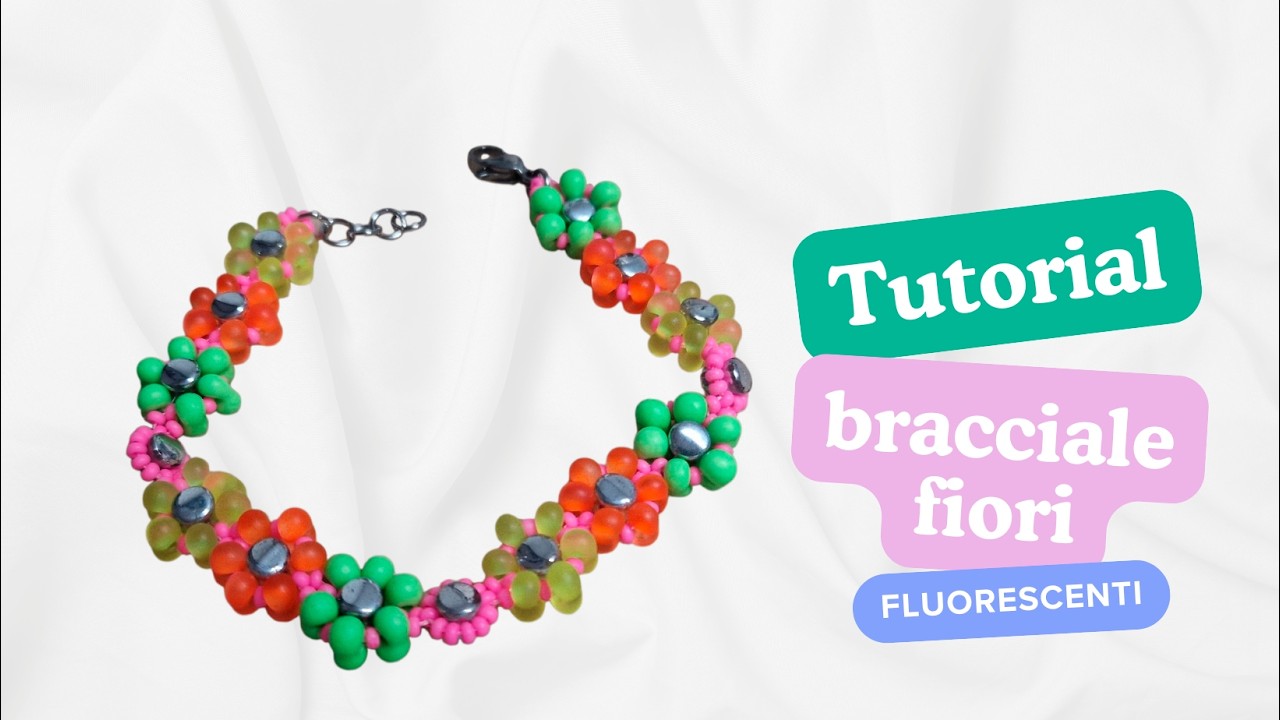 Bracciale con fiori di perline || DIY jewelry making
