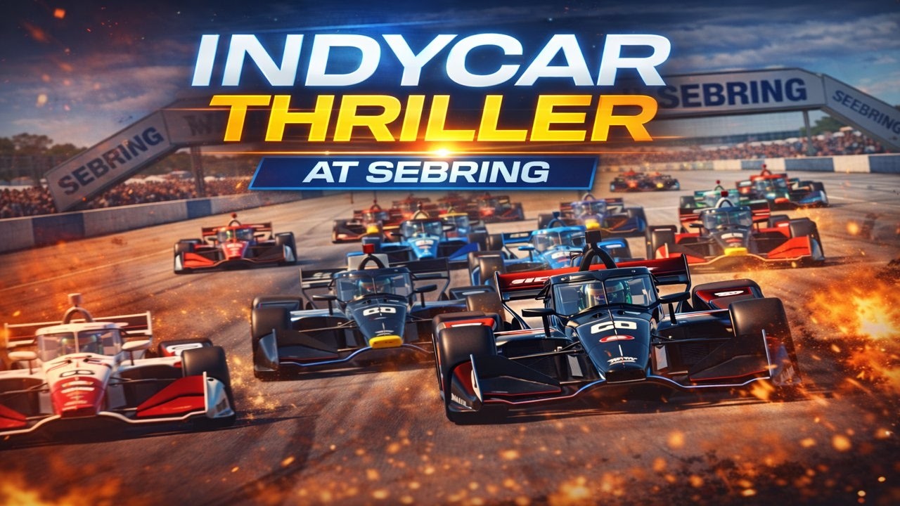 Hard fought IndyCar race at Sebring!