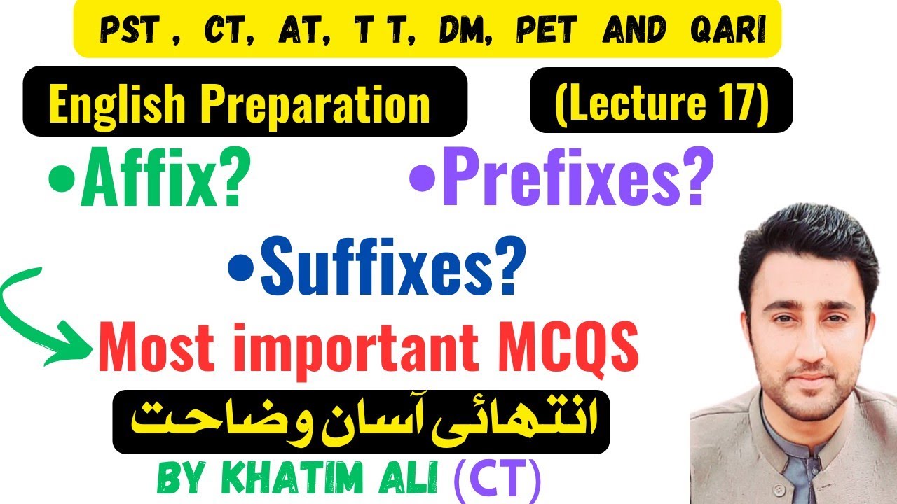 All Affixes | All Prefixes and Suffixes | English Preparation for ETEA test | kpk TextBooks