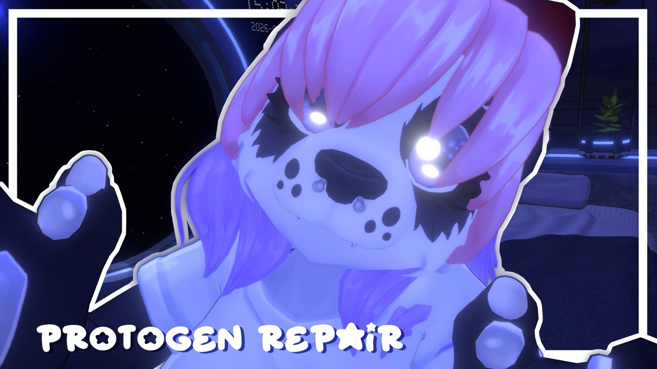 ASMR VR | POV: Protogen Repair | Brushing, Soft Speaking, Ear Blowing