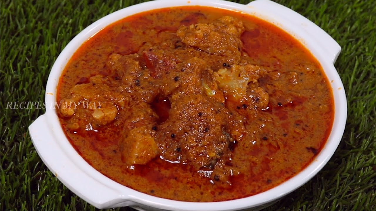 CAULIFLOWER KULAMBU - நான் வெஜ் சுவையில் காலிபிளவர் குழம்பு - காலிபிளவர் குழம்பு - CAULIFLOWER CURRY