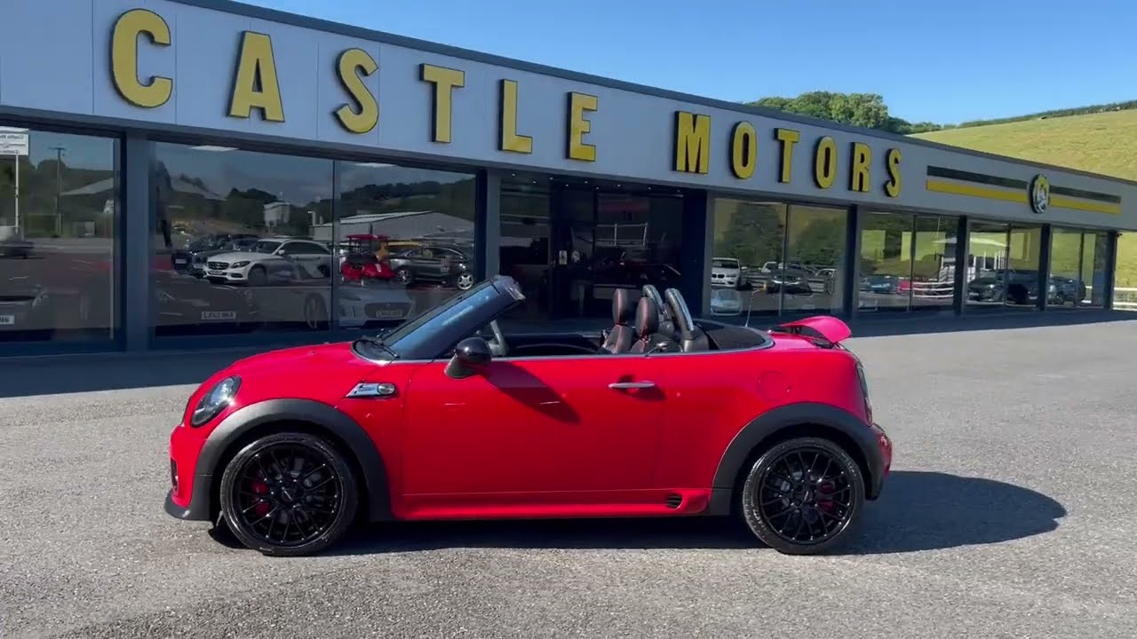 2014 Mini Roadster John Cooper Works in Red with Black Pack available at Castle Motors!