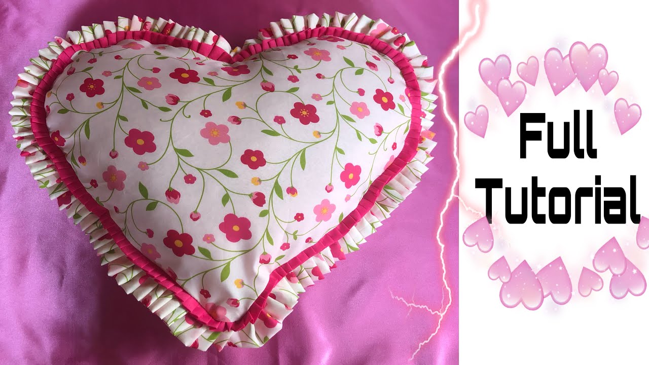 How to Make Beautiful Heart Shaped Pillow Cover | Full Tutorial for beginners