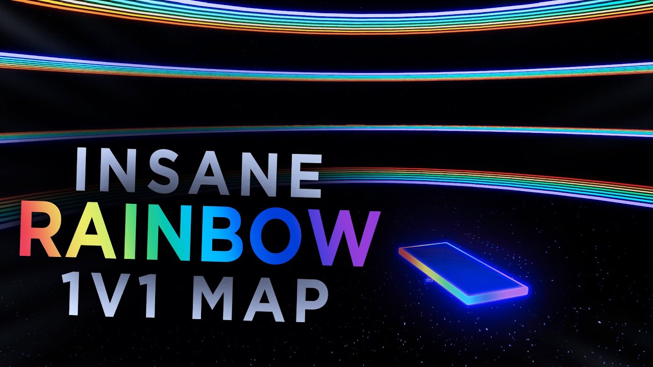 The Most INSANE *RAINBOW* 1v1 Map You'll Ever See...
