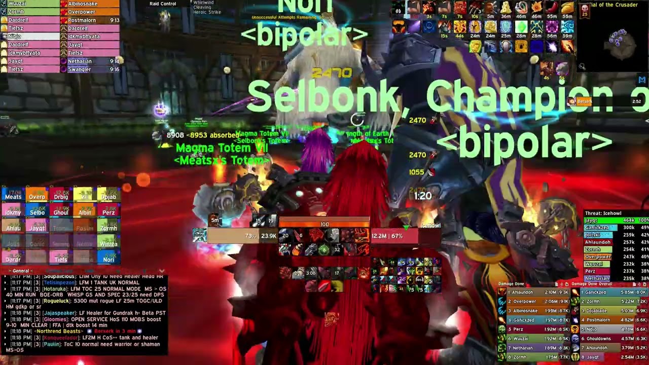 #1 World DPS Northrend Beasts & Lord Jaraxxus | Wrath of the Lich King Fury Warrior