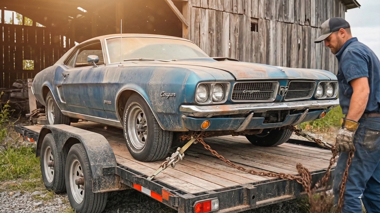 Abandoned 1967 Mercury Cougar Barn Find: Full Restoration Begins (ASMR)
