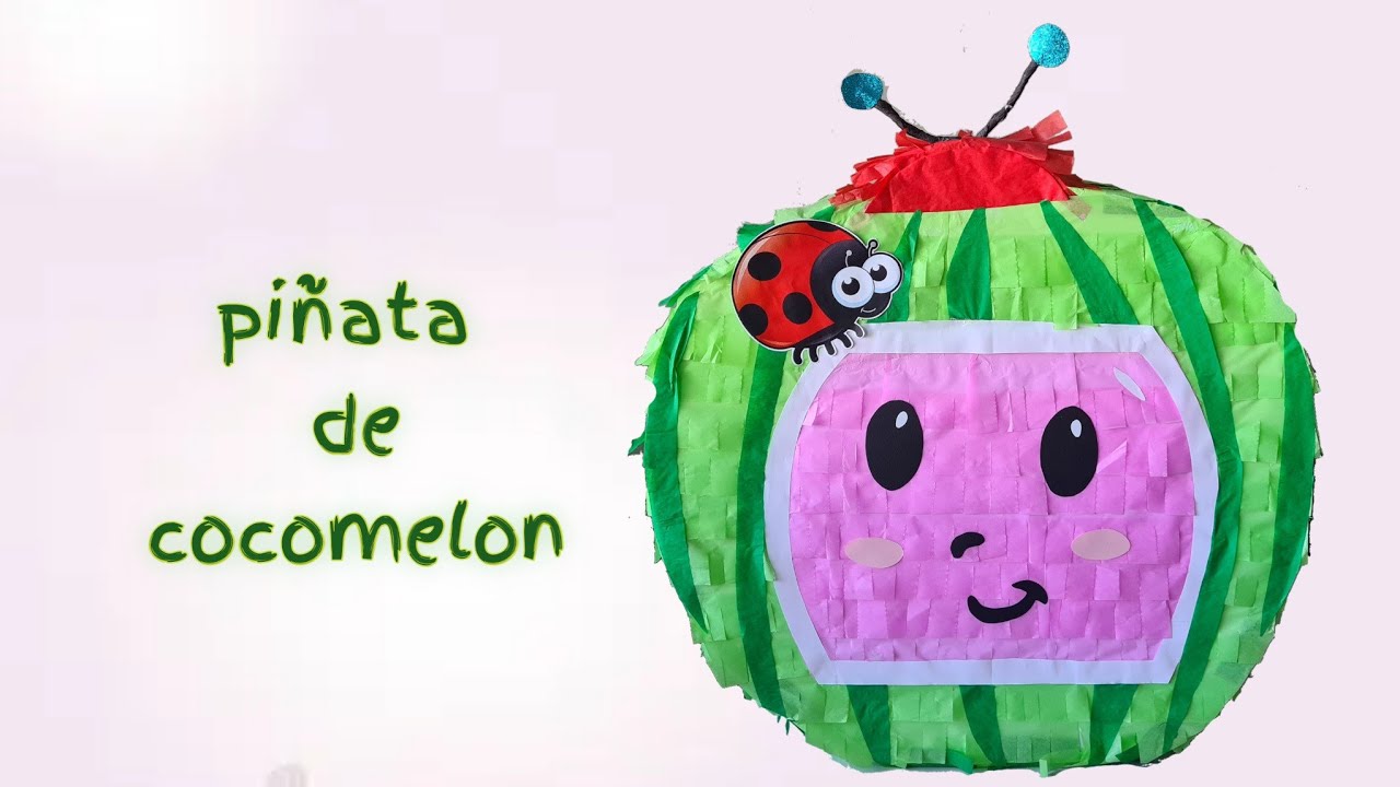 como hacer una piñata de cocomelon