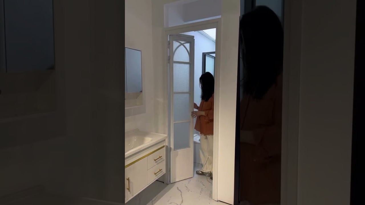 Slide swing door for small spaces especially bathrooms 🚽💡✨•••• • • 
